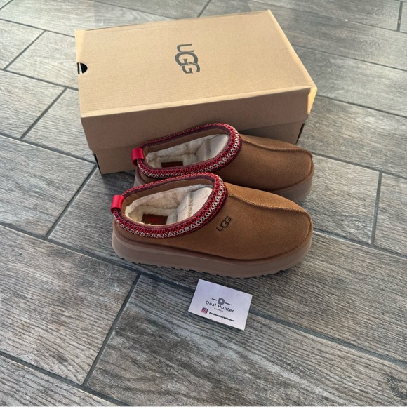 W8/EU39 Brand New UGG Women’s Tazz Platform Slippers Chestnut - Picture 6 of 10